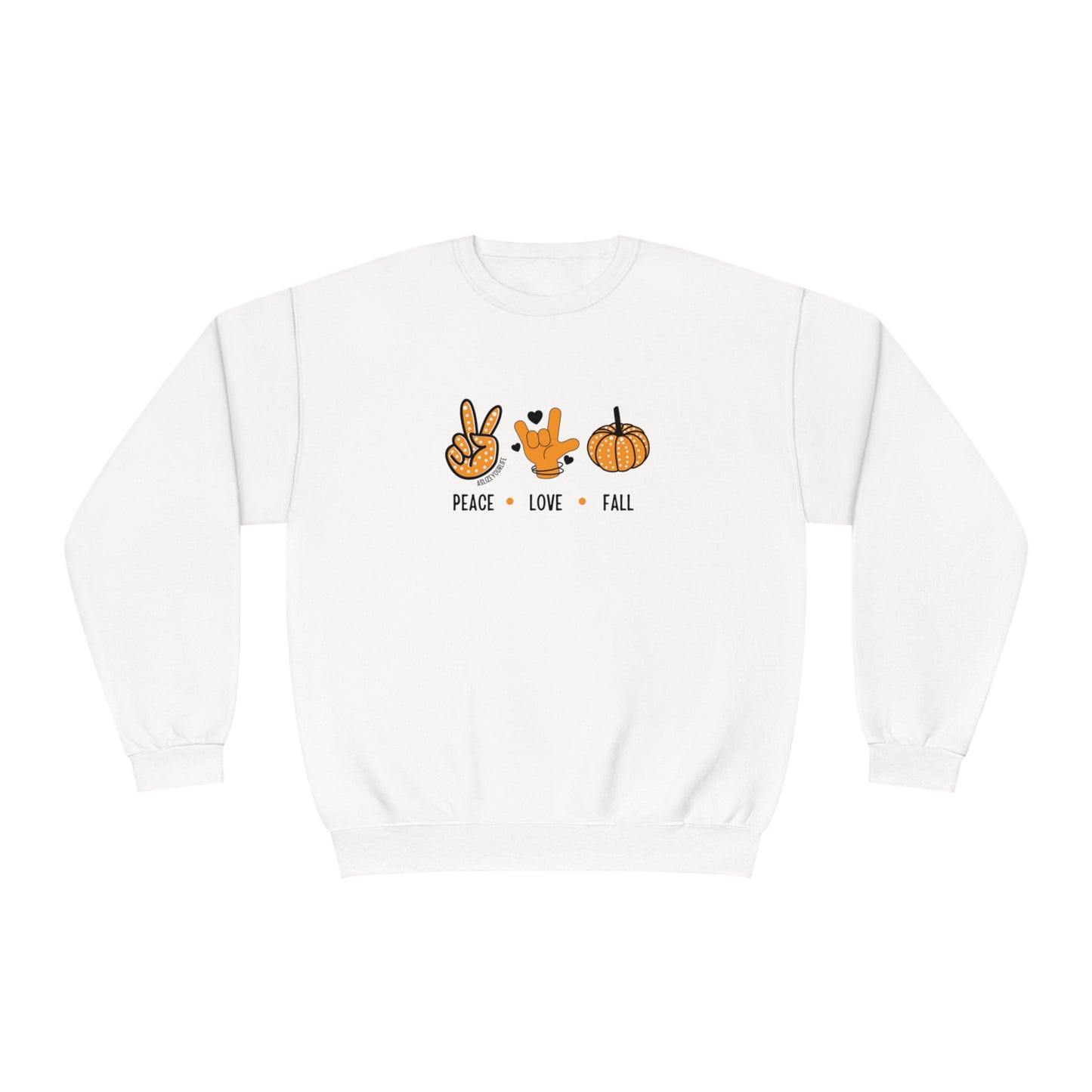 Peace + Love (ASL) + Fall | Unisex NuBlend® Crewneck Sweatshirt