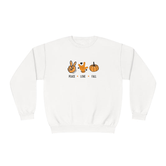 Peace + Love (ASL) + Fall | Unisex NuBlend® Crewneck Sweatshirt