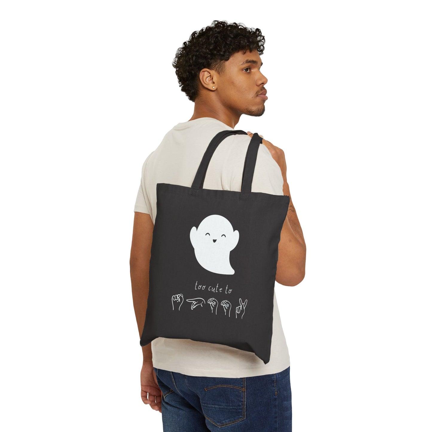 Too Cute To Spook! ASL | Cotton Canvas Tote Bag