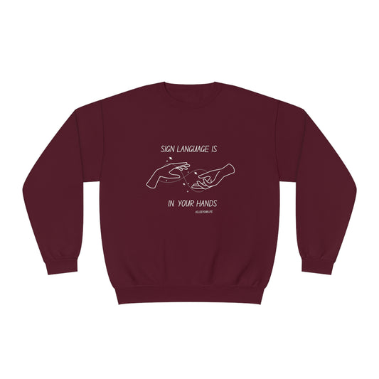 Sign Language is in your hands | Unisex NuBlend® Crewneck Sweatshirt