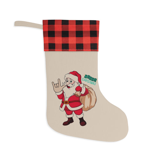 Santa Signs I Love You | Christmas Stocking