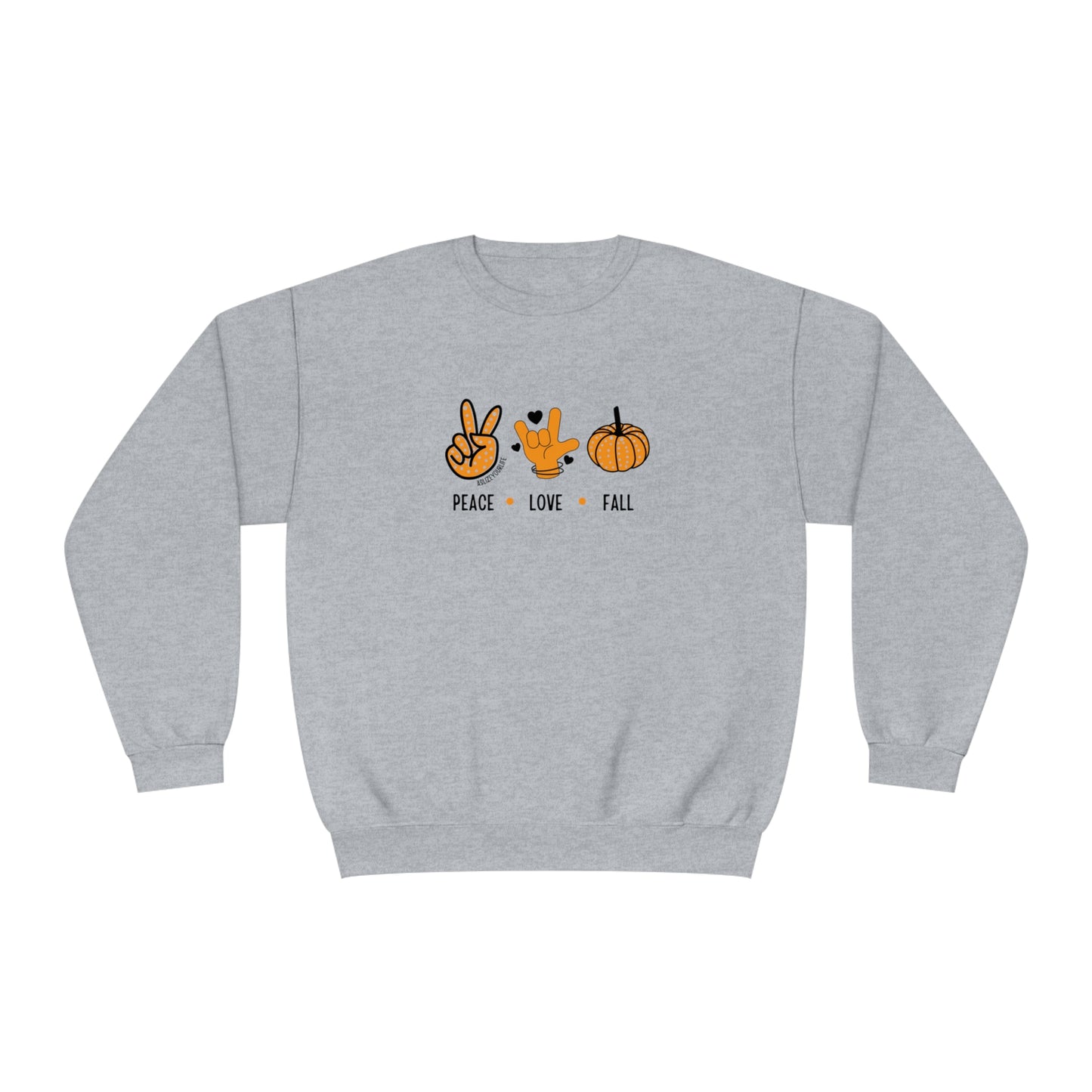 Peace + Love (ASL) + Fall | Unisex NuBlend® Crewneck Sweatshirt