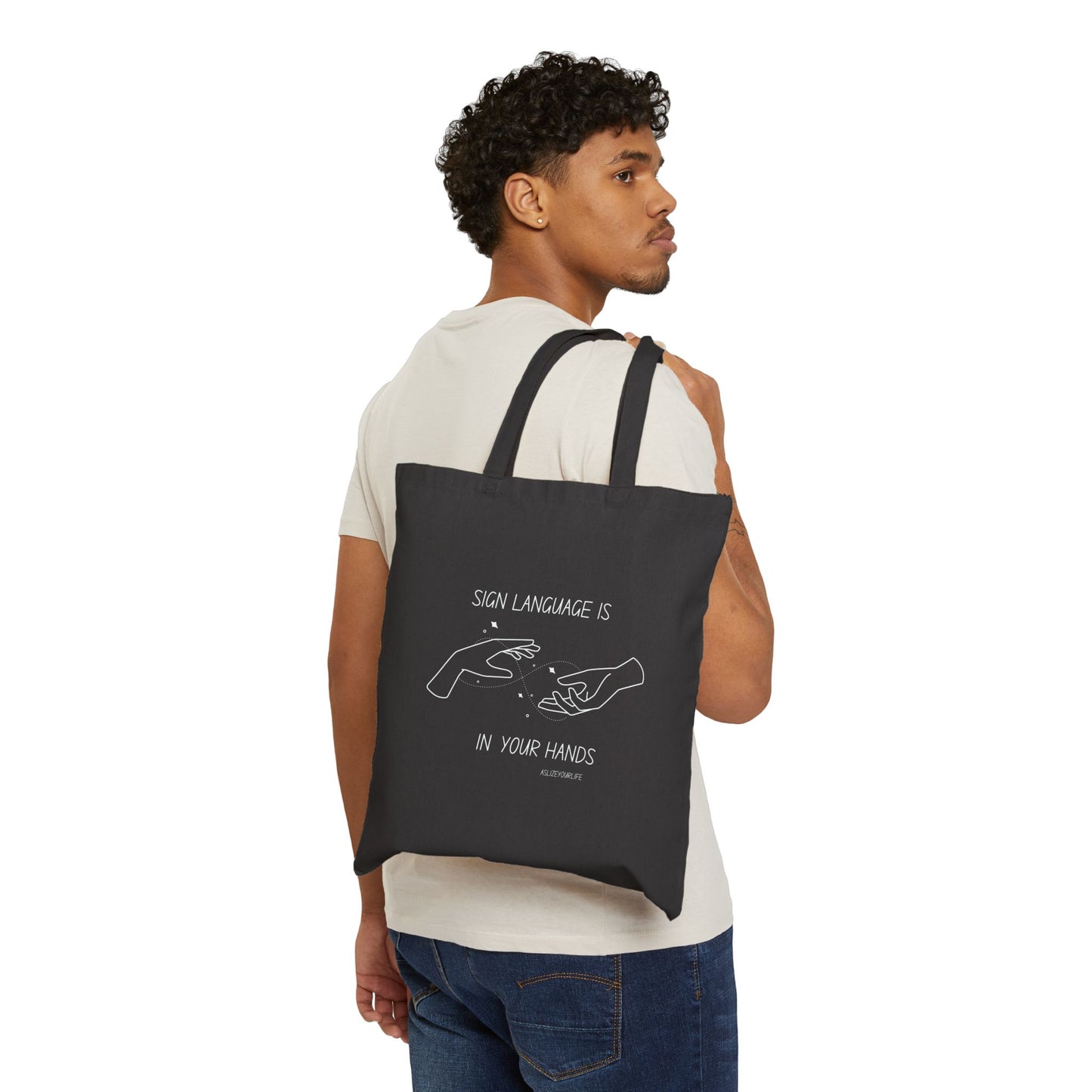 Sign Language is in your hands | Cotton Canvas Tote Bag