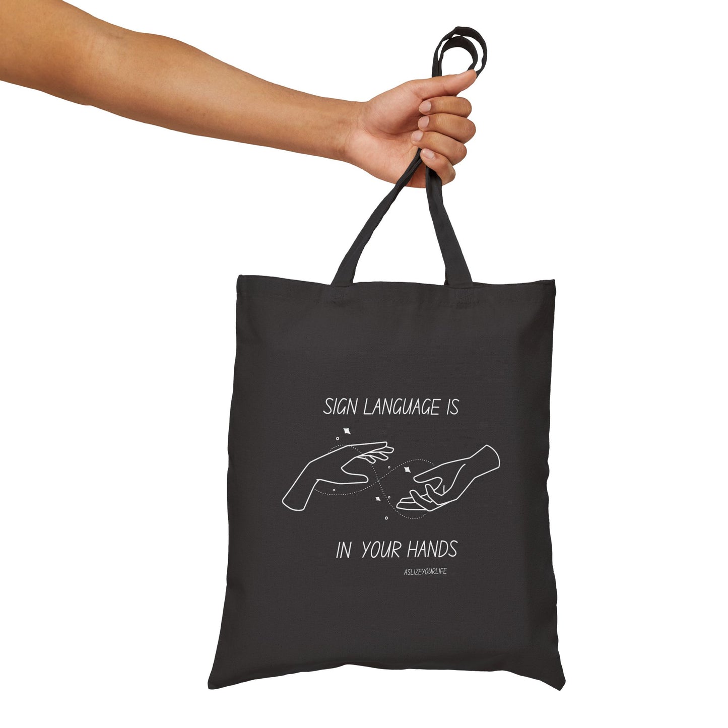 Sign Language is in your hands | Cotton Canvas Tote Bag