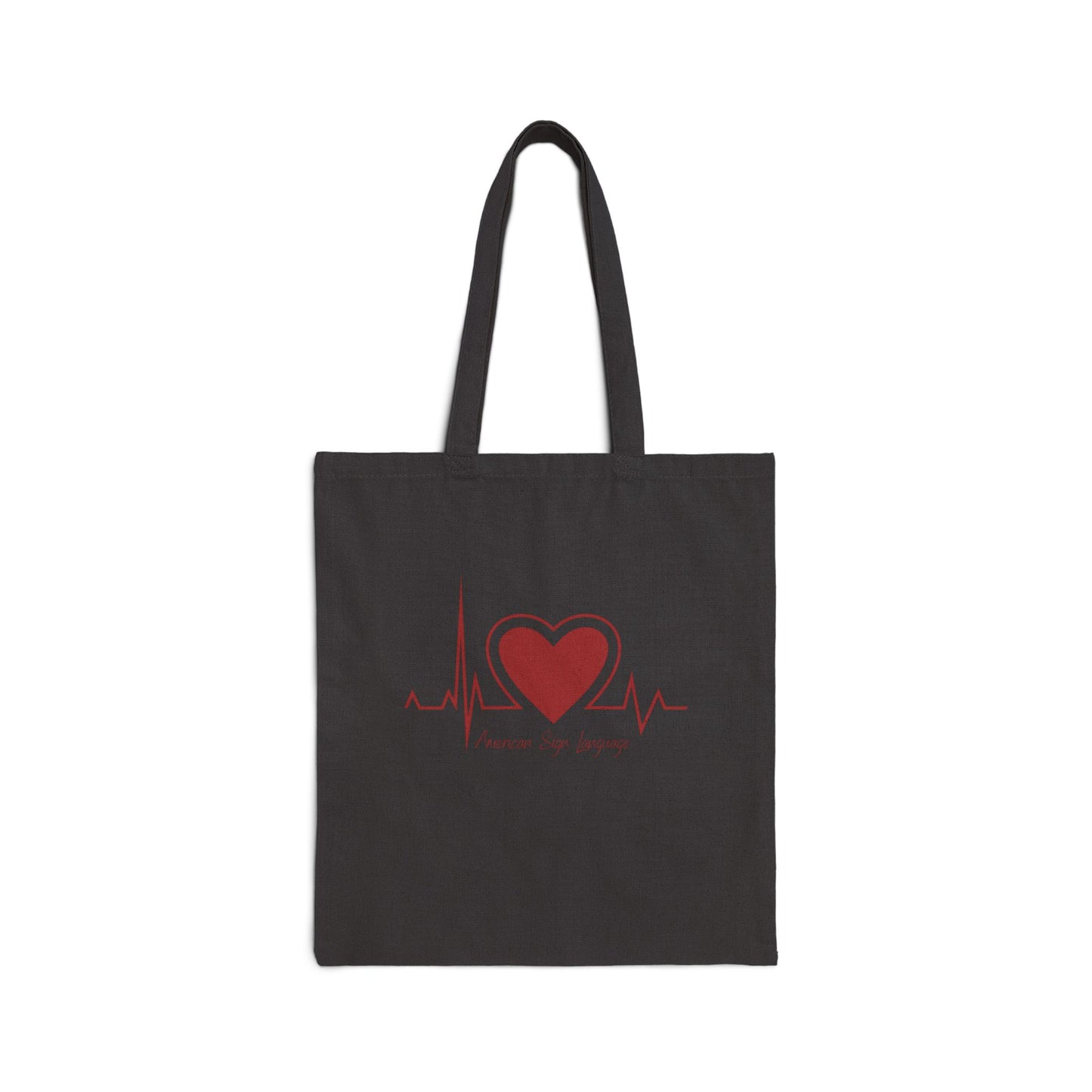 EKG ASL | Cotton Canvas Tote Bag