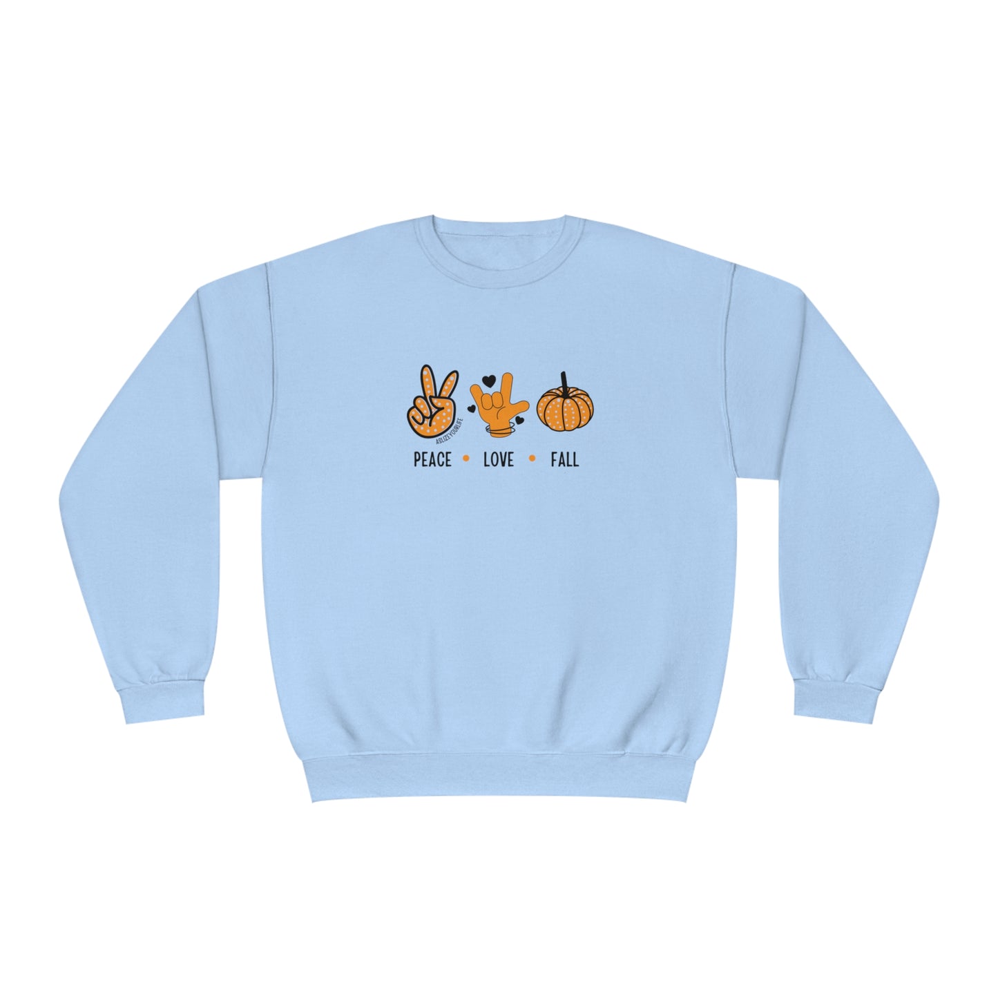 Peace + Love (ASL) + Fall | Unisex NuBlend® Crewneck Sweatshirt