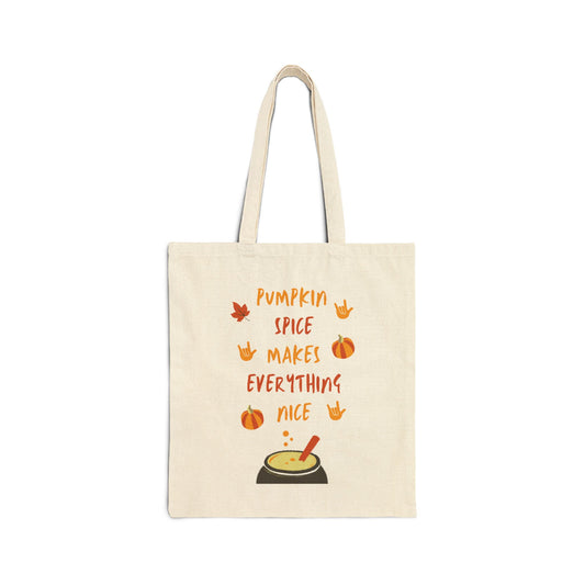 Pumpkin Spice | Cotton Canvas Tote Bag