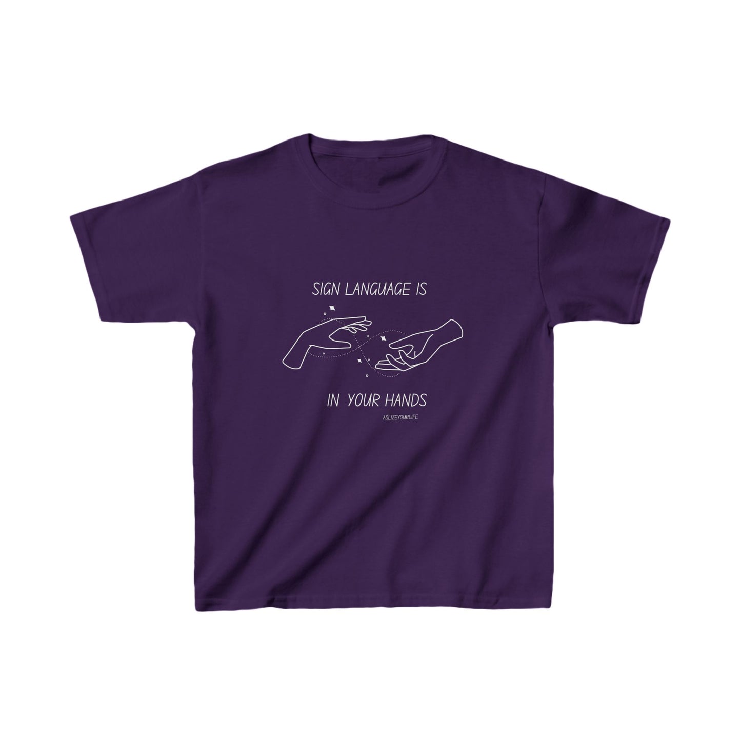 Sign Language is in your hands | Kids' Cotton T-shirt