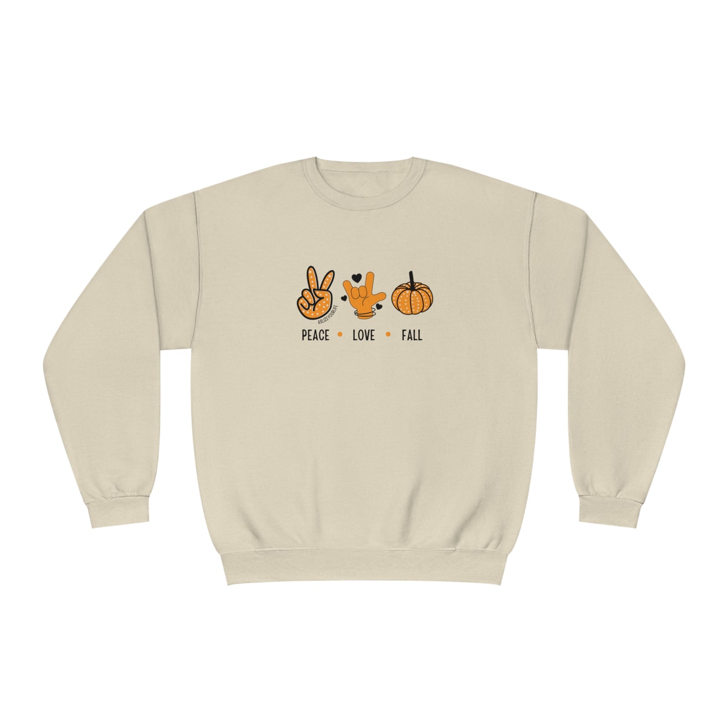 Peace + Love (ASL) + Fall | Unisex NuBlend® Crewneck Sweatshirt