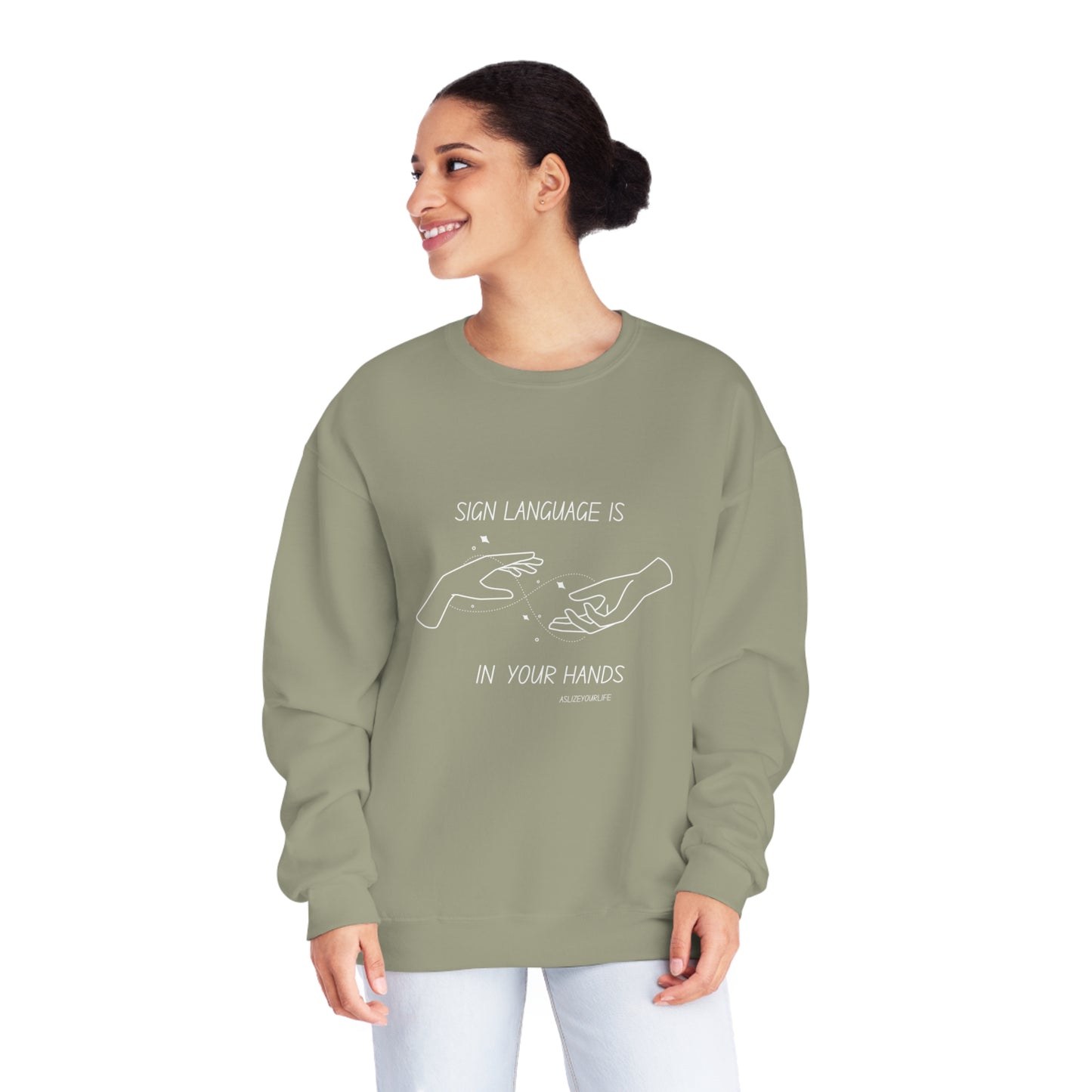 Sign Language is in your hands | Unisex NuBlend® Crewneck Sweatshirt