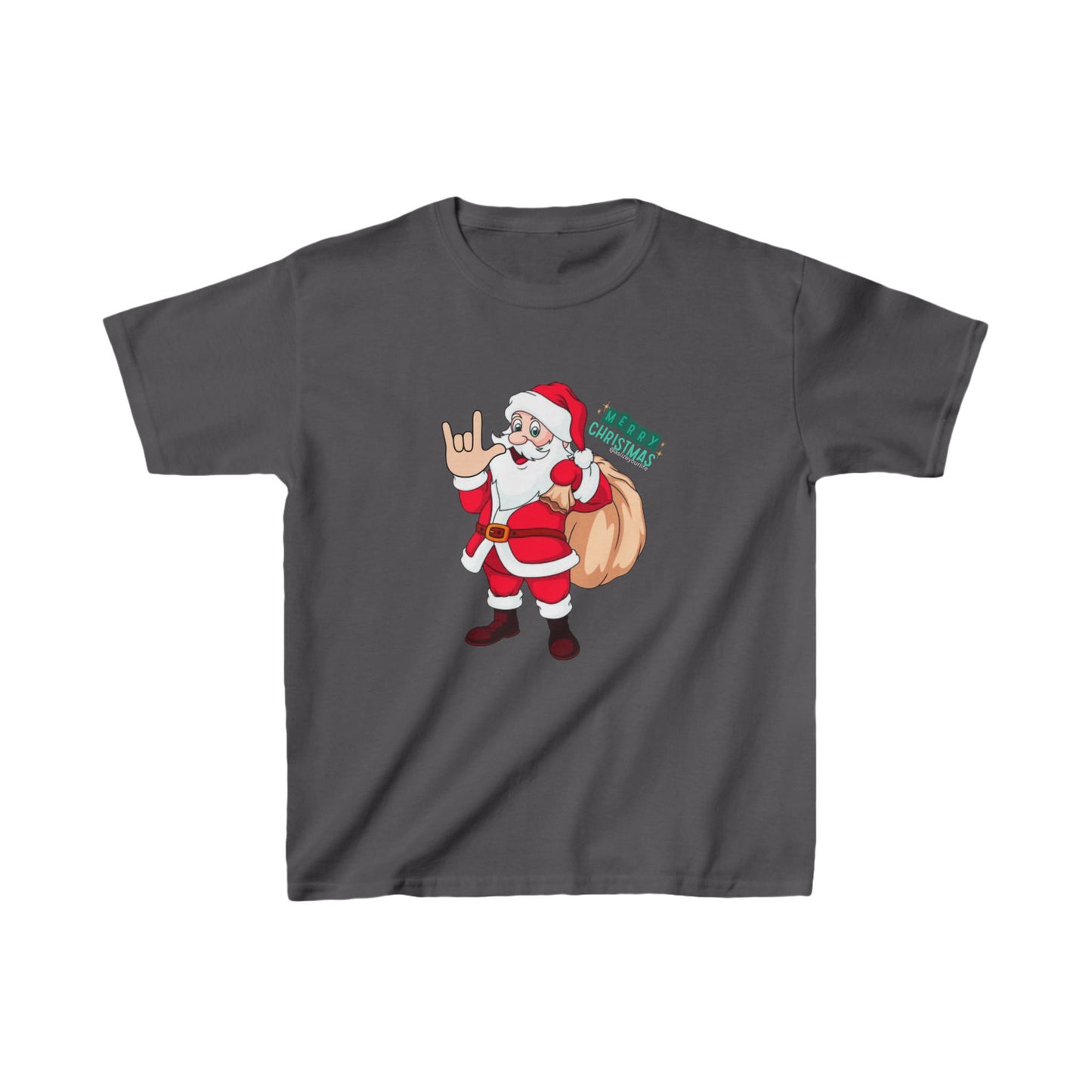 Santa Signs I Love You  | Kids Heavy Cotton™ Tee