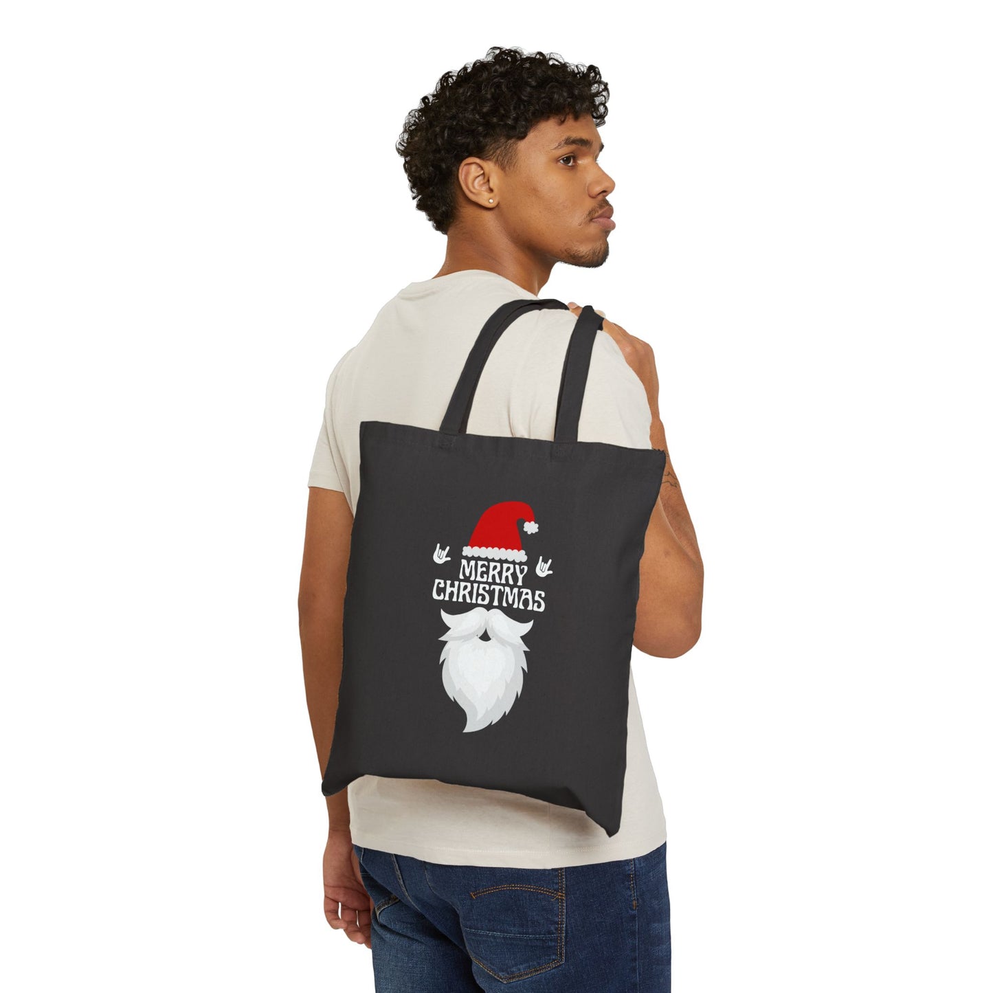 Merry Christmas Santa | Cotton Canvas Tote Bag