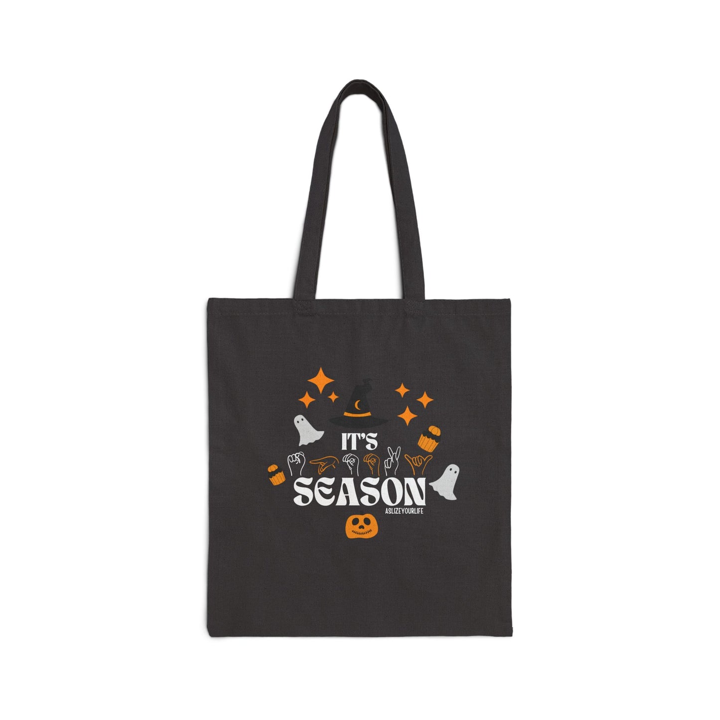 It's Spooky Season ASL | Cotton Canvas Tote Bag