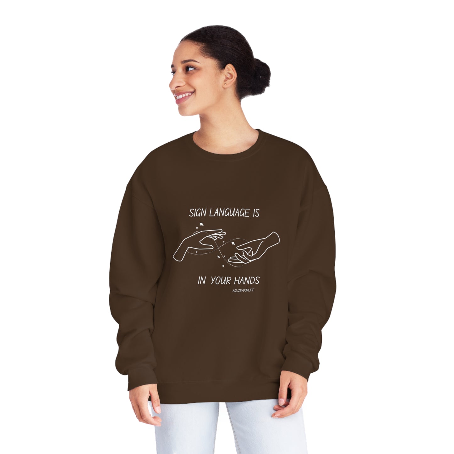 Sign Language is in your hands | Unisex NuBlend® Crewneck Sweatshirt