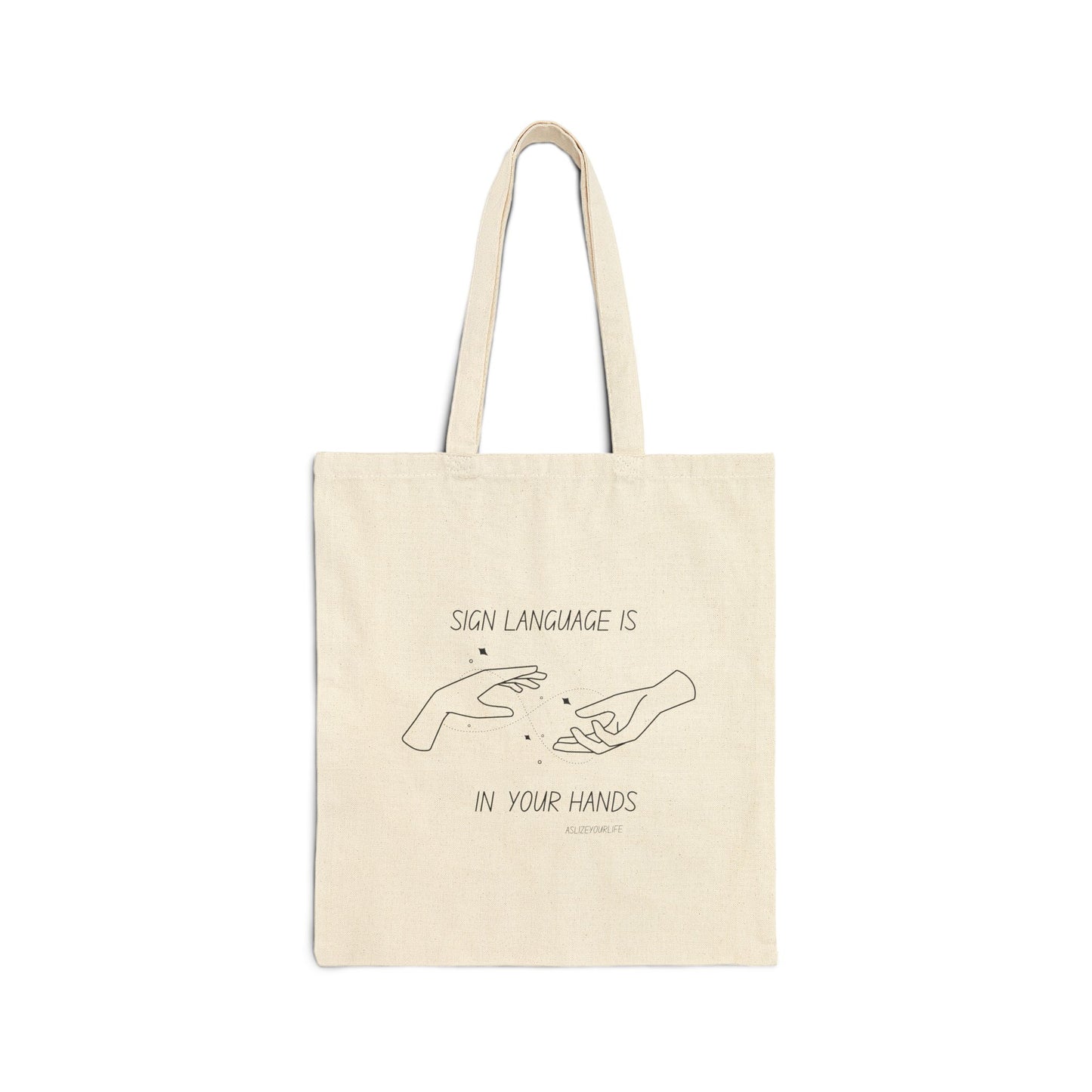 Sign Language is in your hands | Cotton Canvas Tote Bag