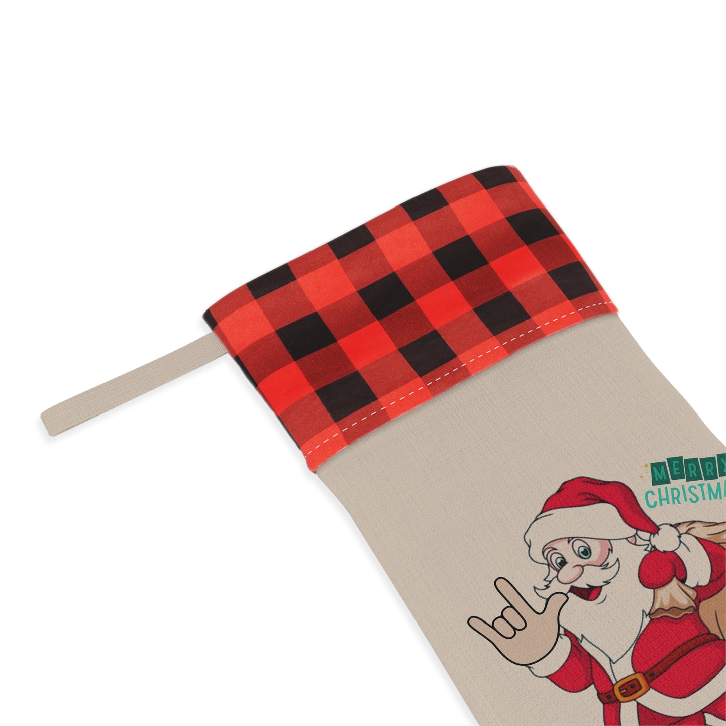 Santa Signs I Love You | Christmas Stocking