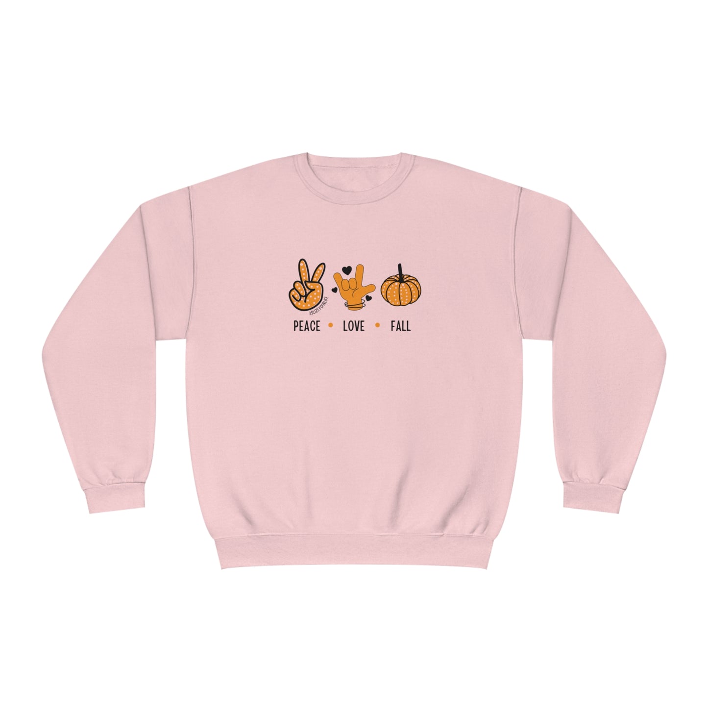 Peace + Love (ASL) + Fall | Unisex NuBlend® Crewneck Sweatshirt